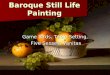 Baroque Still Life Painting Game Birds, Table Setting, Five Senses, Vanitas