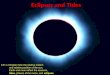 Eclipses and Tides 6.E.1.1 Explain how the relative motion and relative position of the sun, Earth and moon affect the seasons, tides, phases of the moon,