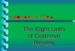 Language Arts The Eight Units of Grammar Review The Eight Units of Grammar Review