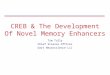 CREB & The Development Of Novel Memory Enhancers Tim Tully Chief Science Officer Dart Neuroscience LLC