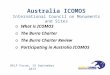 HELP Forum, 19 September 2013 o What is ICOMOS o The Burra Charter o The Burra Charter Review o Participating in Australia ICOMOS Australia ICOMOS International