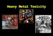 Heavy Metal Toxicity Mechanism of Action Most common route of exposure is oral –secondary is inhalation of fumes Toxicity is expressed biologically because