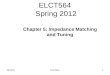 ELCT564 Spring 2012 8/19/20151ELCT564 Chapter 5: Impedance Matching and Tuning