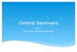 Oxford Seminars Day 2 ESL Skills & Lesson Planning