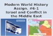 Modern World History Assign. #6-1 Israel and Conflict in the Middle East Flag of Israel Israel in gold above ISRAEL►