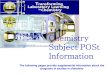The following pages provide supplemental information about the programs of studies in chemistry