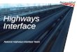 Highways Interface National Highways Interface Team
