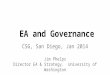 EA and Governance CSG, San Diego, Jan 2014 Jim Phelps Director EA & Strategy. University of Washington