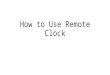 How to Use Remote Clock. Use the following link and save Remote Clock to your desktop or an easily accessible place: