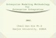 Enterprise Modeling Methodology for Enterprise Integration 2002. Cheol-Han Kim Ph.D Daejon University, KOREA