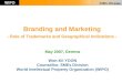 SMEs Division Branding and Marketing - Role of Trademarks and Geographical Indications - May 2007, Geneva Won-Kil YOON Counsellor, SMEs Division World