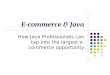 E-commerce & Java How Java Professionals can tap into the largest e-commerce opportunity