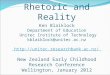 Te Whāriki: Rhetoric and Reality. Ken Blaiklock Department of Education Unitec Institute of Technology kblaiklock@unitec.ac.nz