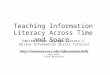 Teaching Information Literacy Across Time and Space Empire State College Library's Online Information Skills Tutorial 