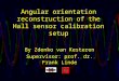 Angular orientation reconstruction of the Hall sensor calibration setup By Zdenko van Kesteren Supervisor: prof. dr. Frank Linde