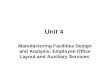 Unit 4 Manufacturing Facilities Design and Analysis: Employee Office Layout and Auxiliary Services