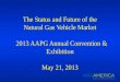 The Status and Future of the Natural Gas Vehicle Market 2013 AAPG Annual Convention & Exhibition May 21, 2013