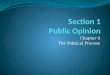 Chapter 9 The Political Process. Public opinion is the collection of views that large numbers of people hold about issues of public concern. Public opinion