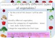 Learning Question: Can I identify different types of vegetables? By the end of this lesson I will be able to... Identify different vegetables. Know the