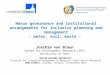 Nexus governance and institutional arrangements for inclusive planning and management - water, soil, waste - Joachim von Braun Center for Development Research