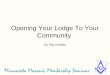 Opening Your Lodge To Your Community By Phil O’Keefe