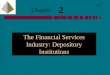 2-1 2 Chapter The Financial Services Industry: Depository Institutions