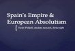 { Spain’s Empire & European Absolutism Vocab: Philip II, absolute monarch, divine right