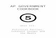 AP GOVERNMENT COOKBOOK Unit III: Political Parties, Interest Groups and the Media