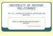 UNIVERSITY OF NAIROBI MSC-FINANCE DAC 511: CORPORATE FINANCIAL REPORTING AND ANALYSIS TOPIC 11: CAPITAL STRUCTURE & SOLVENCY ANALYSIS Presented By: Group
