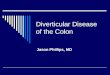 Diverticular Disease of the Colon Jason Phillips, MD