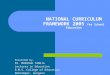 NATIONAL CURRICULUM FRAMEWORK 2005 For School Education Presented by- Dr. MANISHA TANEJA Lecturer in Education R.M.S. College of Education Behrampur, Gurgaon