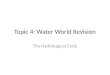 Topic 4: Water World Revision The Hydrological Cycle