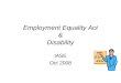 Employment Equality Act & Disability IASE Oct 2008