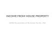 INCOME FROM HOUSE PROPERTY Within the provisions of the Income Tax Act, 1961