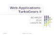 Web-Applications: TurboGears II BCHB524 2014 Lecture 26 12/03/2014BCHB524 - 2014 - Edwards