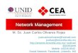 Network Management M. Sc. Juan Carlos Olivares Rojas juancarlosolivares@hotmail.com jcolivar@itmorelia.edu.mx jcolivar