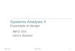 INFO 355Week #61 Systems Analysis II Essentials of design INFO 355 Glenn Booker
