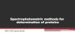 Spectrophotometric methods for determination of proteins BCH 333 [practical]