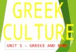 UNIT 1 – GREECE AND ROME. Classical Greece 2000 B.C.–300 B.C. SECTION 1 SECTION 2 SECTION 3 SECTION 4 Cultures of the Mountains and the Sea Warring
