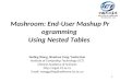 1 Mashroom: End-User Mashup Programming Using Nested Tables Guiling Wang, Shaohua Yang, Yanbo Han Institute of Computing Technology (ICT) Chinese Academy