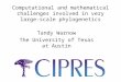 Computational and mathematical challenges involved in very large-scale phylogenetics Tandy Warnow The University of Texas at Austin