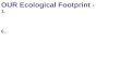 OUR Ecological Footprint - 1. 6…. Ch 20 Community Ecology: Species Abundance + Diversity