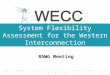 System Flexibility Assessment for the Western Interconnection RAWG Meeting W ESTERN E LECTRICITY C OORDINATING C OUNCIL