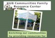 HUB Communities Family Resource Center Enriching our communities by providing resources for all