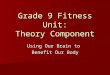 Grade 9 Fitness Unit: Theory Component Using Our Brain to Benefit Our Body