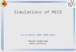 1 Simulations of MICE 16-19 March 2005 BENE Week Rikard Sandström Geneva University