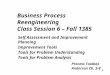 1 Self Assessment and Improvement Planning Improvement Tools Tools for Problem Understanding Tools for Problem Analysis Business Process Reengineering