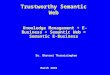 Trustworthy Semantic Web Knowledge Management + E-Business + Semantic Web = Semantic E-Business Dr. Bhavani Thuraisingham March 2010