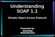 Understanding SOAP 1.1 (Simple Object Access Protocol) Presented by Aimreddy Rakeshkumar