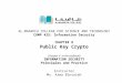 AL-MAAREFA COLLEGE FOR SCIENCE AND TECHNOLOGY COMP 425: Information Security CHAPTER 8 Public Key Crypto (Chapter 4 in the textbook) INFORMATION SECURITY